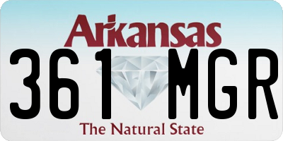 AR license plate 361MGR