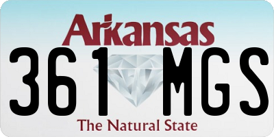 AR license plate 361MGS