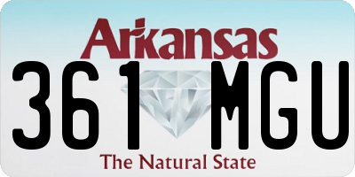 AR license plate 361MGU