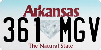 AR license plate 361MGV