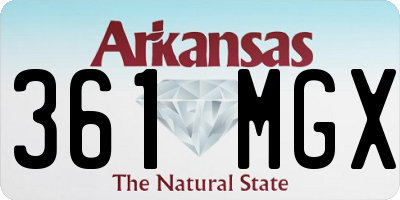 AR license plate 361MGX