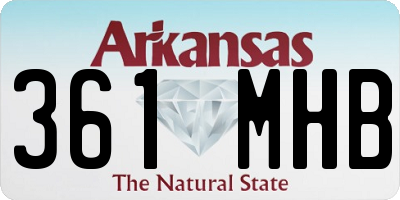 AR license plate 361MHB