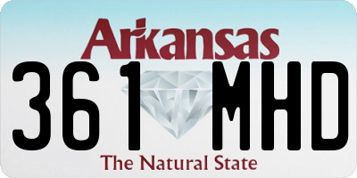 AR license plate 361MHD