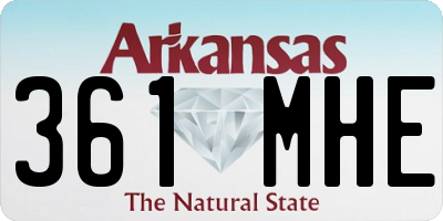 AR license plate 361MHE