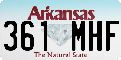 AR license plate 361MHF