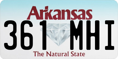 AR license plate 361MHI