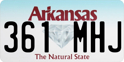 AR license plate 361MHJ