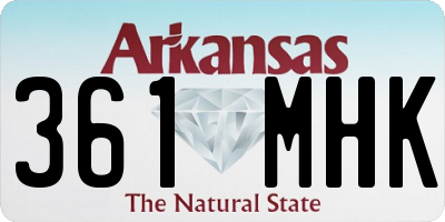 AR license plate 361MHK