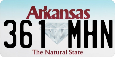 AR license plate 361MHN