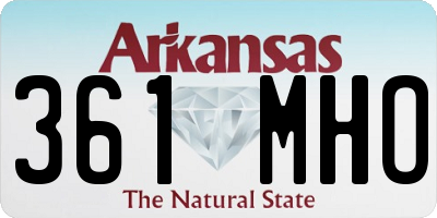 AR license plate 361MHO