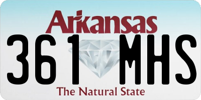 AR license plate 361MHS