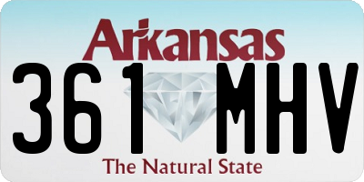 AR license plate 361MHV