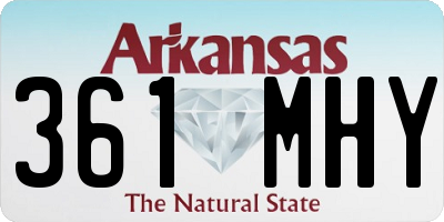 AR license plate 361MHY