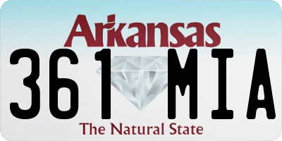 AR license plate 361MIA
