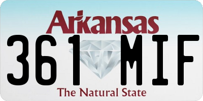 AR license plate 361MIF