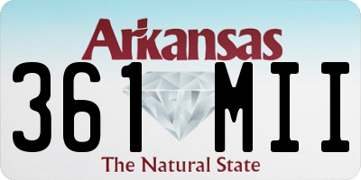 AR license plate 361MII