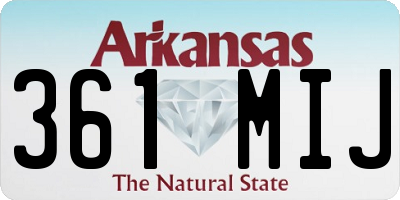 AR license plate 361MIJ