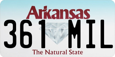 AR license plate 361MIL