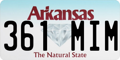 AR license plate 361MIM