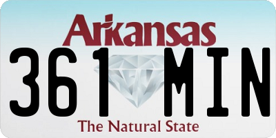 AR license plate 361MIN