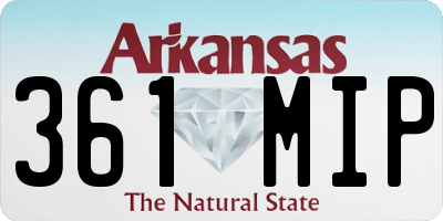 AR license plate 361MIP