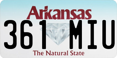 AR license plate 361MIU