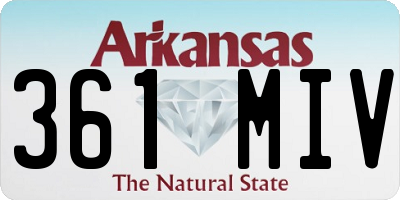 AR license plate 361MIV