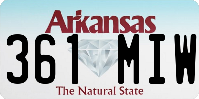 AR license plate 361MIW