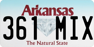 AR license plate 361MIX