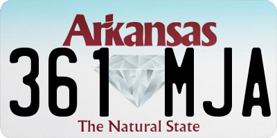 AR license plate 361MJA