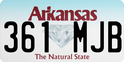 AR license plate 361MJB