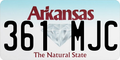 AR license plate 361MJC