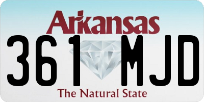 AR license plate 361MJD