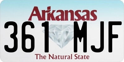 AR license plate 361MJF