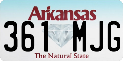 AR license plate 361MJG
