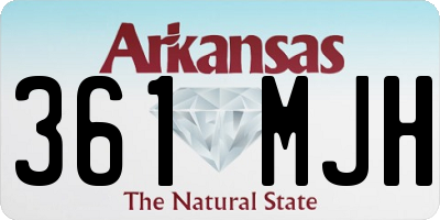 AR license plate 361MJH