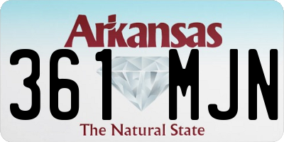 AR license plate 361MJN