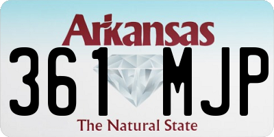 AR license plate 361MJP