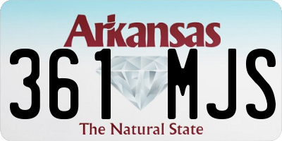 AR license plate 361MJS
