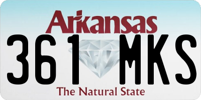 AR license plate 361MKS