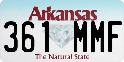 AR license plate 361MMF