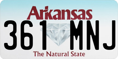 AR license plate 361MNJ