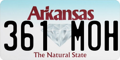 AR license plate 361MOH