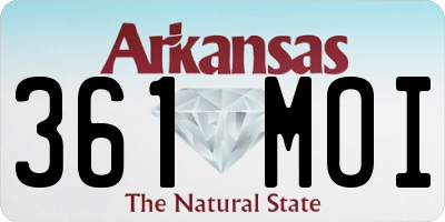 AR license plate 361MOI