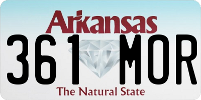 AR license plate 361MOR