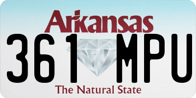 AR license plate 361MPU