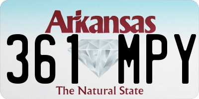 AR license plate 361MPY