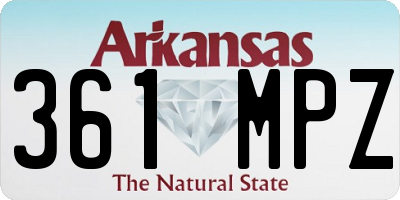 AR license plate 361MPZ
