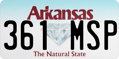 AR license plate 361MSP