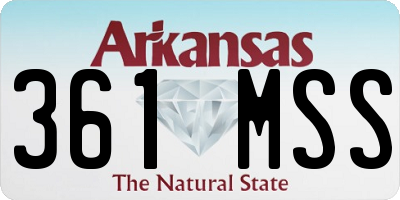 AR license plate 361MSS